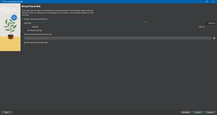 Configuration du stockage
