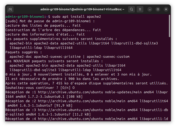 Configuration initiale VirtualBox